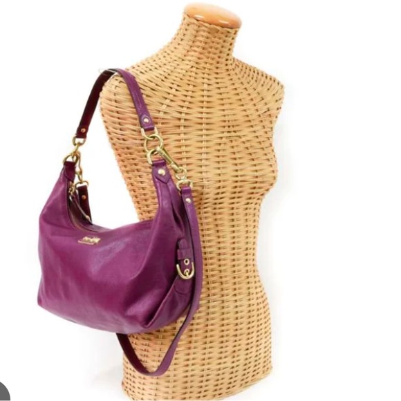 Coach Madison Hailey 14304 Brown Camel Caramel Leather Shoulder Satchel - Picture 10 of 11